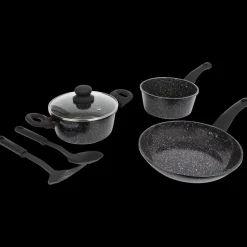 Batterie de cuisine avec ustensiles Ceramic Marble | Action FR New