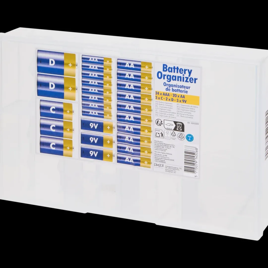 Boîte de rangement pour piles Plast1 | Action FR