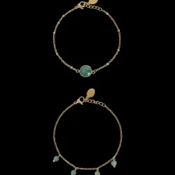 Bracelets dorés avec pierre précieuse | Action FR Sale
