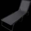 Chaise longue pliable Acier Noir | Action FR New