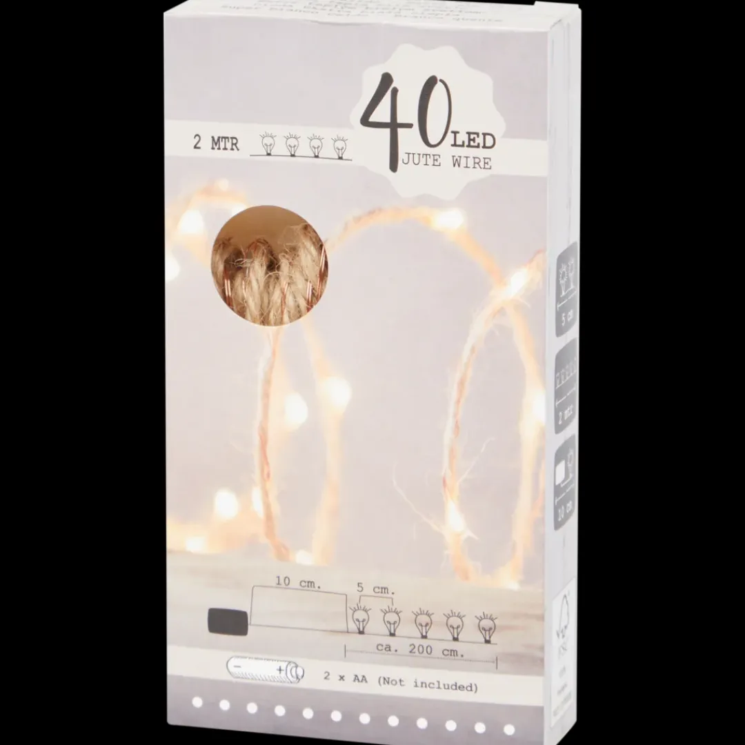 Corde de jute avec éclairage LED | Action FR Discount