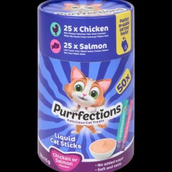 Friandises liquides pour chat Purrfections Poulet & Saumon | Action FR Discount