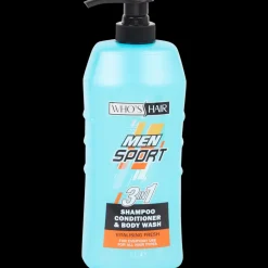 Gel douche Who's Hair Men Sport 3 en 1 Vitalising Fresh 1 litre | Action FR Discount