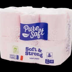 Pure Soft Papier toilette Doux et résistant 12 Pièces | Action FR Outlet