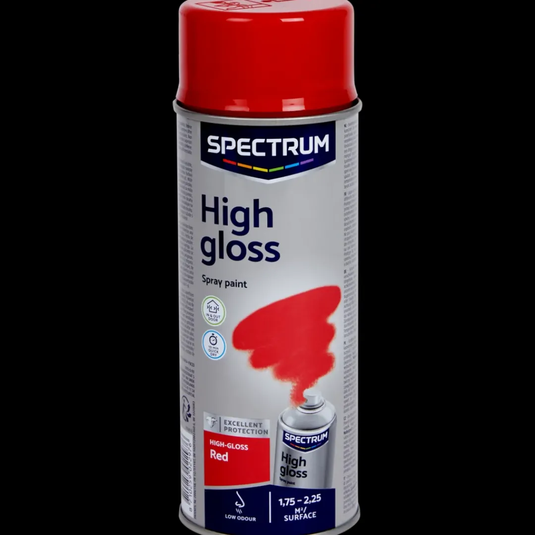 Spectrum Peinture en aérosol haute brillance Rouge Rouge 400 g | Action FR Discount
