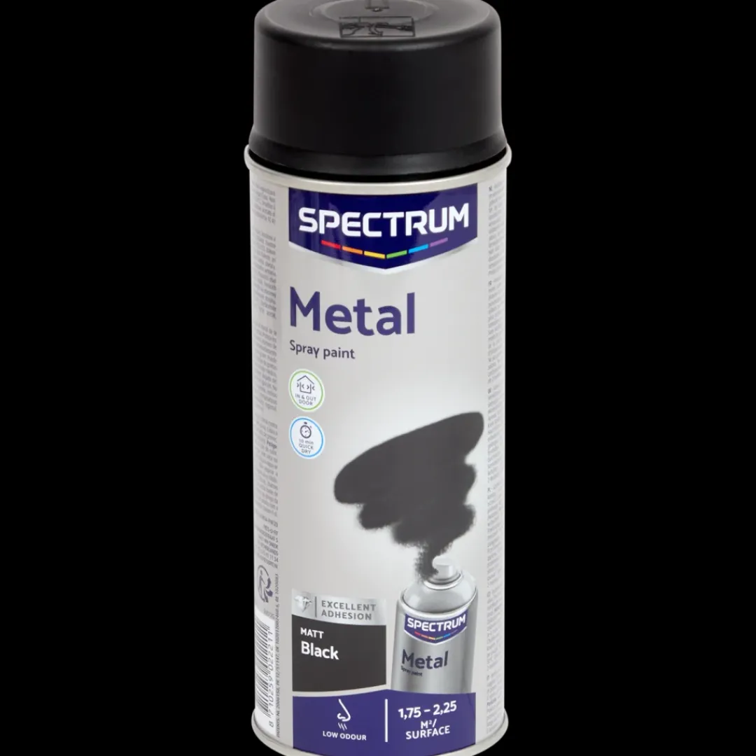 Spectrum Peinture en aérosol pour métal Noir mat Noir 400 ml | Action FR Discount