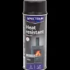 Spectrum Peinture en aérosol résistante à la chaleur Noir mat Noir 400 ml | Action FR Outlet