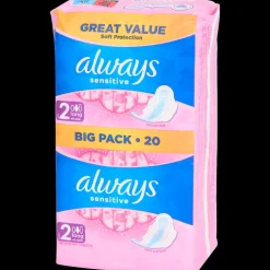 Always Serviette hygiénique Sensitive 20 Pièces | Action FR Sale